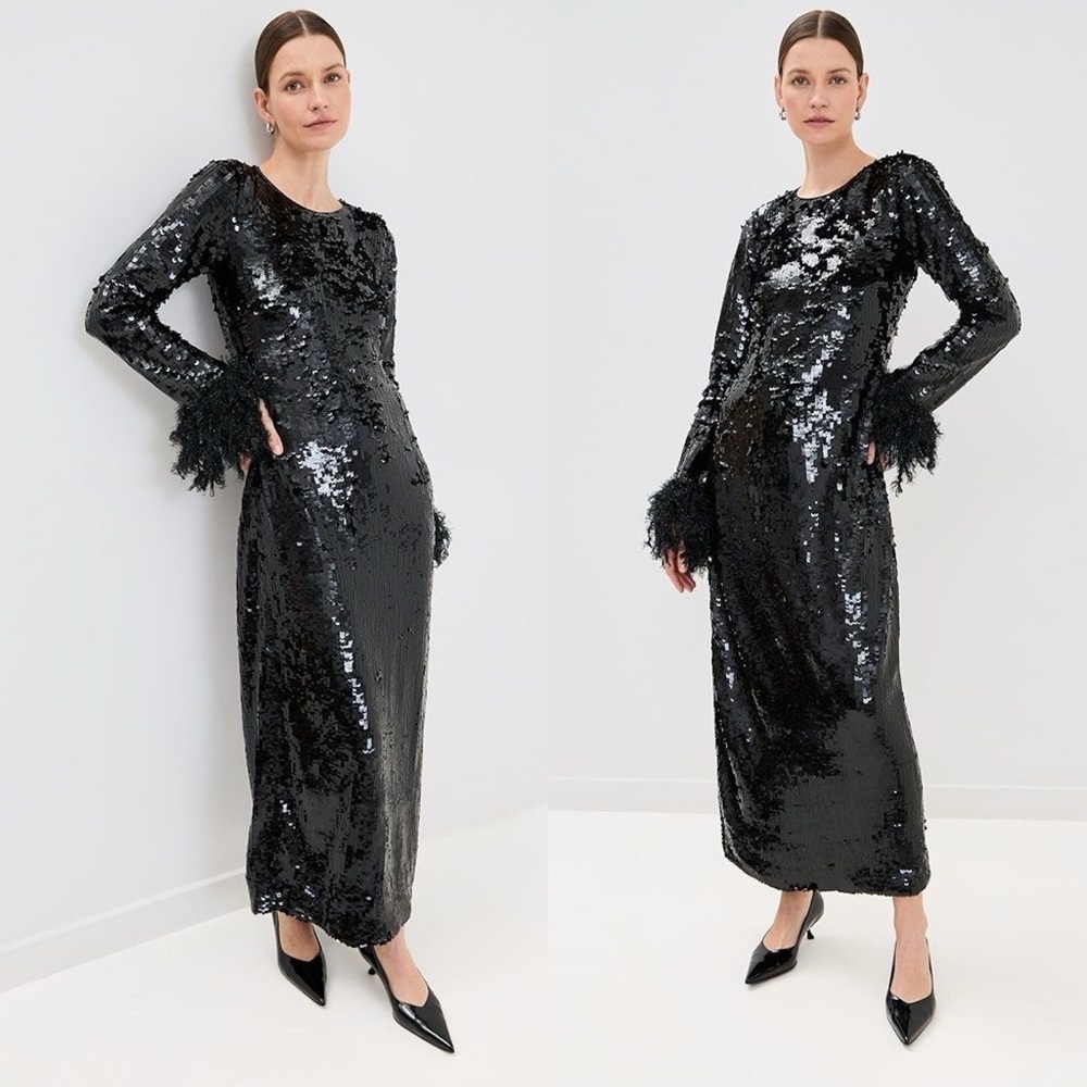 🆕 Show Me Your MuMu Priscilla Black Sequin Long Sleeve Dress | Size S
